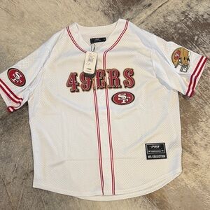 Men’s White 49ers Pro Standard Jersey with Red Accents